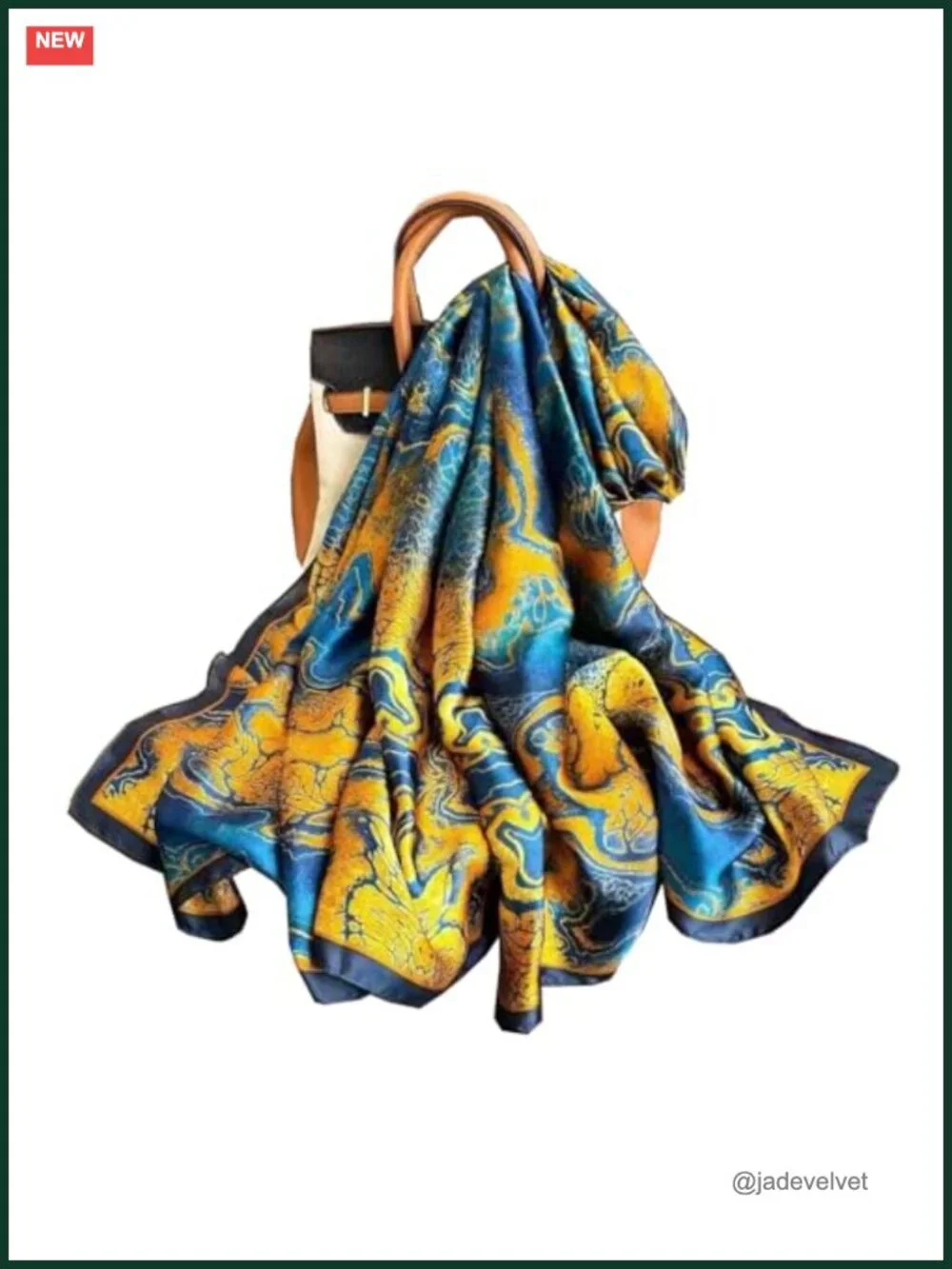 Silk Feel Fashion Scarf Long Shawl Wrap, Polyester, Versatile, Lightweight,